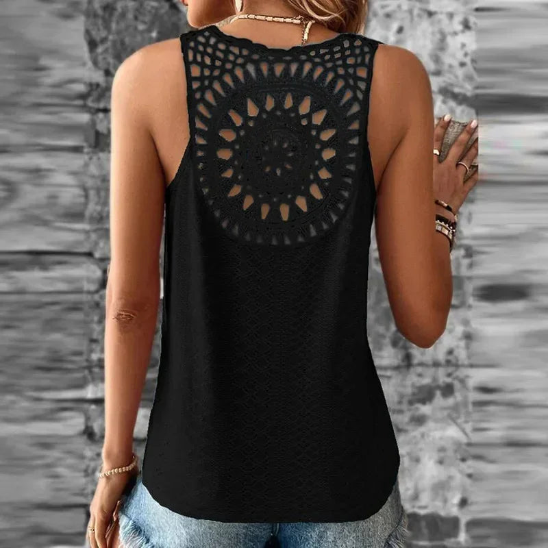 Women’s Backless Sleeveless Vest | Casual Summer Top