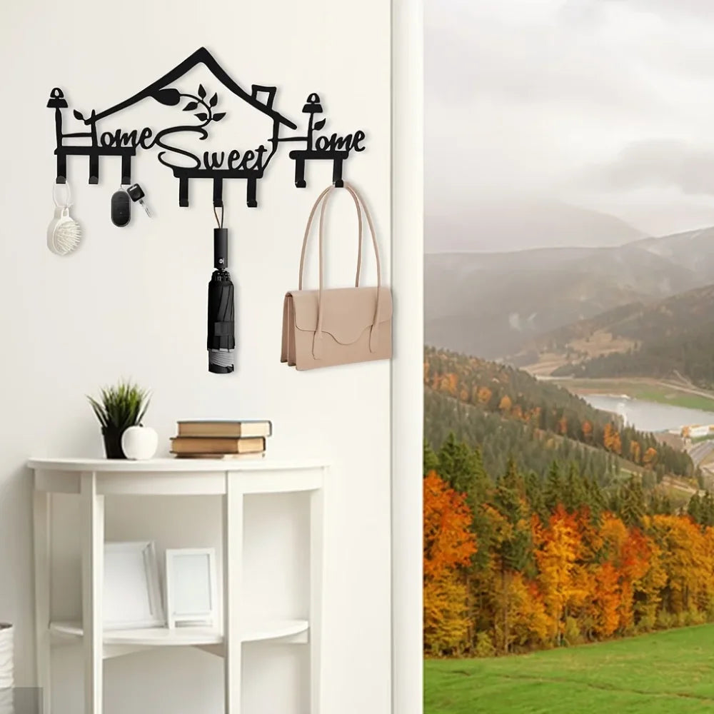 Metal Wall Mounted Coat Rack – Modern ‘Home Sweet Home