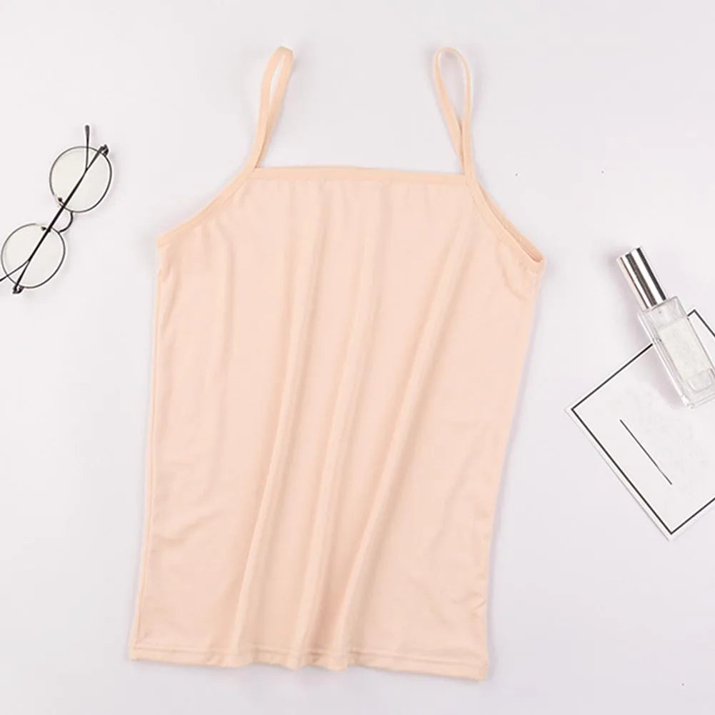 Women’s Cotton Spaghetti Strap Crop Top | Summer Casual