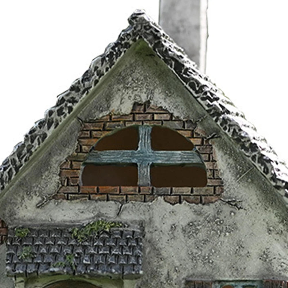 Miniature Fairy Garden House Rustic Fairy Cottage Woodland Fairy Home Miniature Dwellings Mini Country Houses-AT64