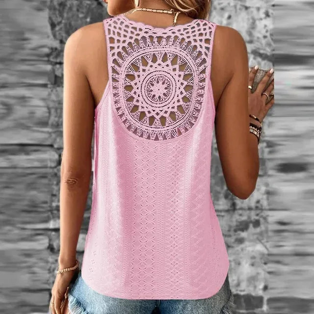 Women’s Backless Sleeveless Vest | Casual Summer Top
