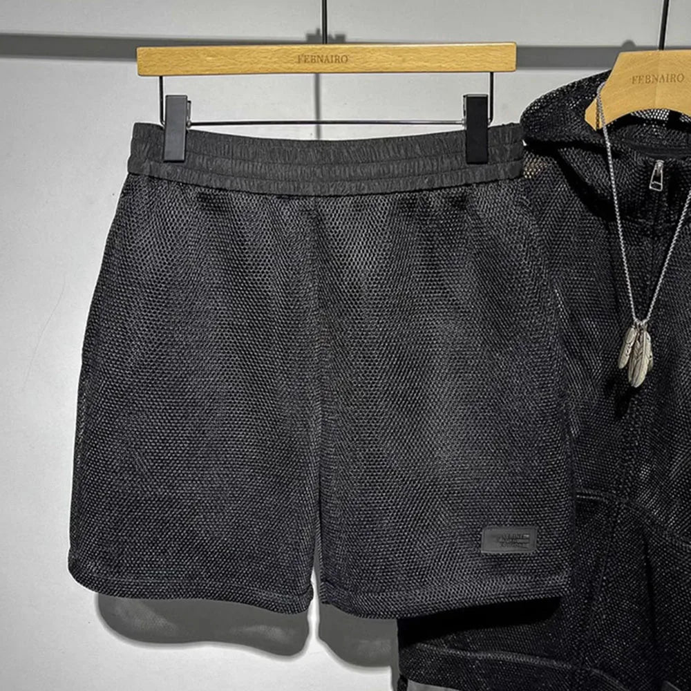 Men’s Summer Two-Piece Set | Mesh Vest & Shorts