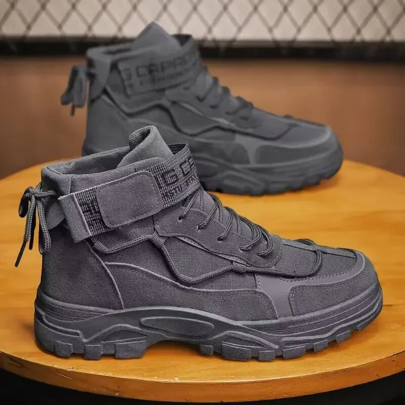 2025 Men’s Autumn Winter Boots | British Style Anti-Skid Flat Shoes