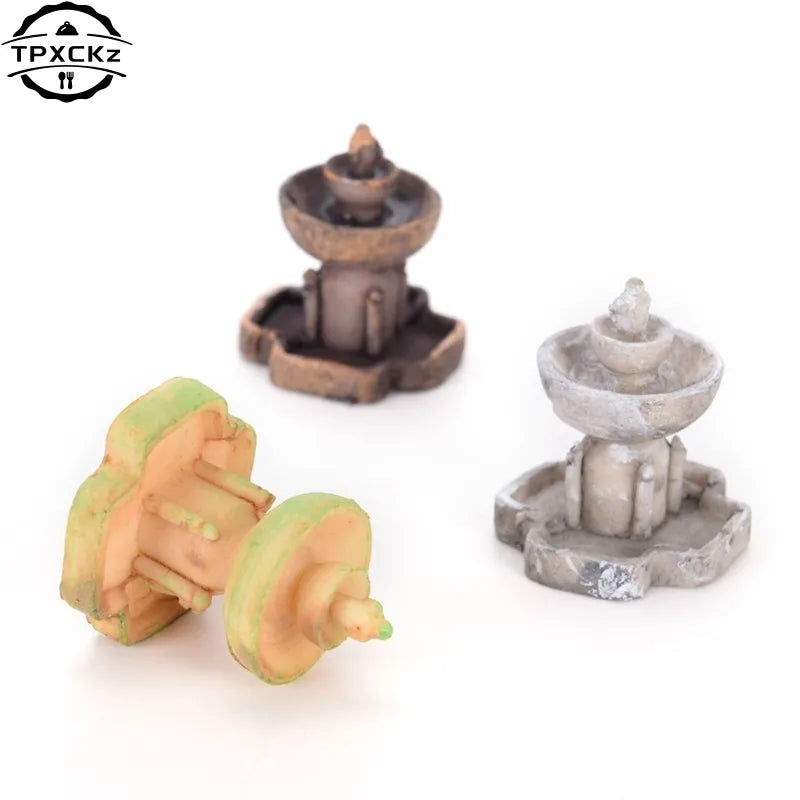 Garden Artificial Miniature Fairy House Fountain Micro Landscaping Decor Home DIY Accessories Dollhouse Mini Craft Decoration