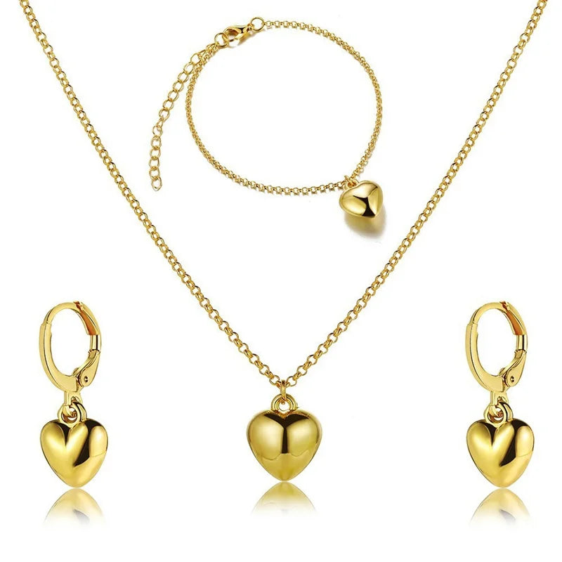 3-Pcs Round Pearl Jewelry Set | Earrings & Pendant Necklace