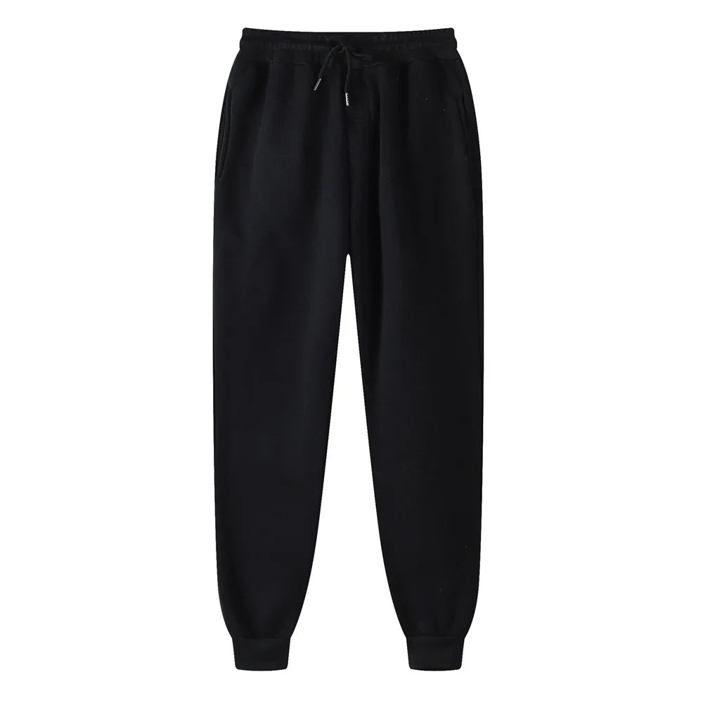 Black sweatpants on a white background