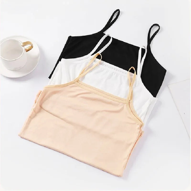 Women’s Slim Camisole Crop Top | Summer Y2K Korean Tee