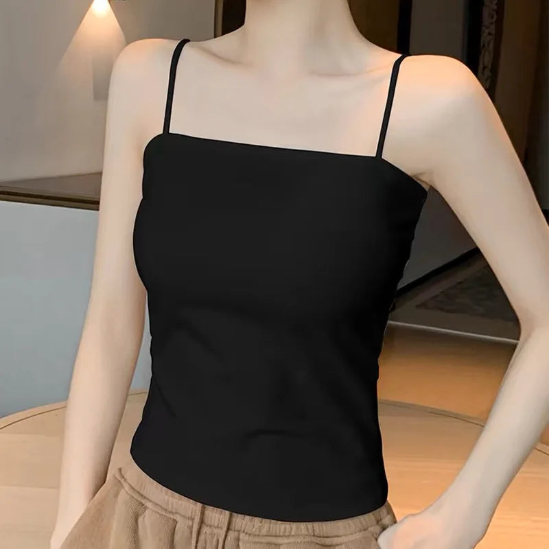Women’s Sleeveless Slim Crop Top | Summer Casual Tee