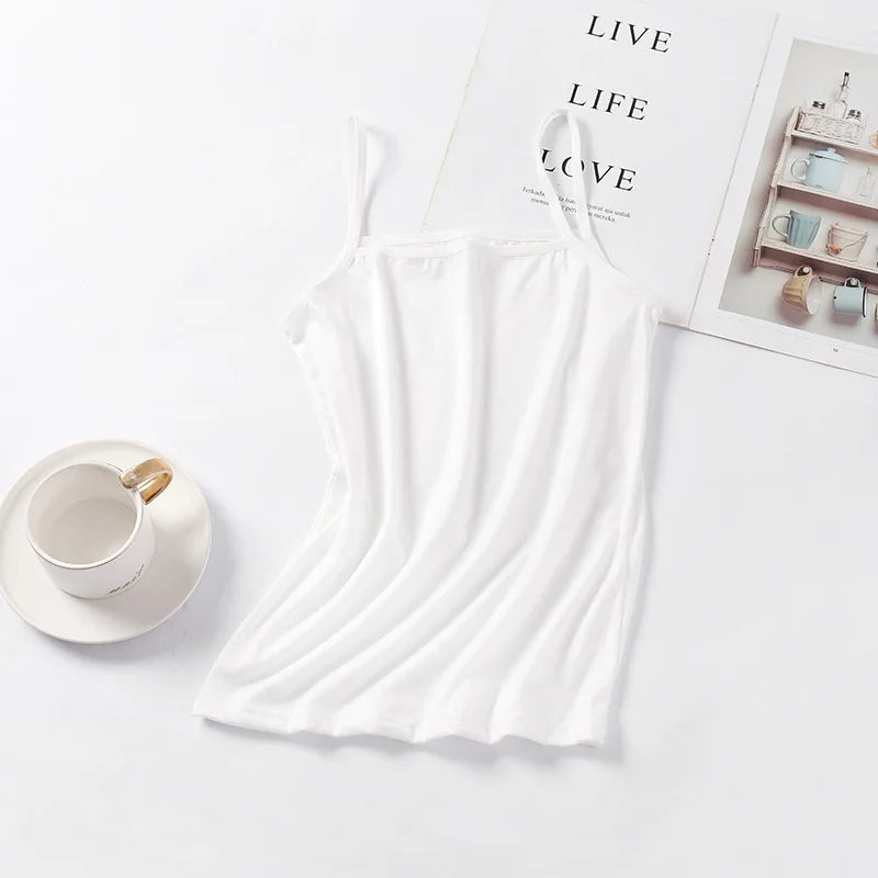 Women’s Sleeveless Slim Crop Top | Summer Casual Tee