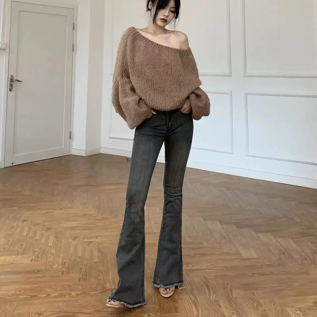 Flared Bell Bottom Jeans | Women’s Y2K Grunge Style
