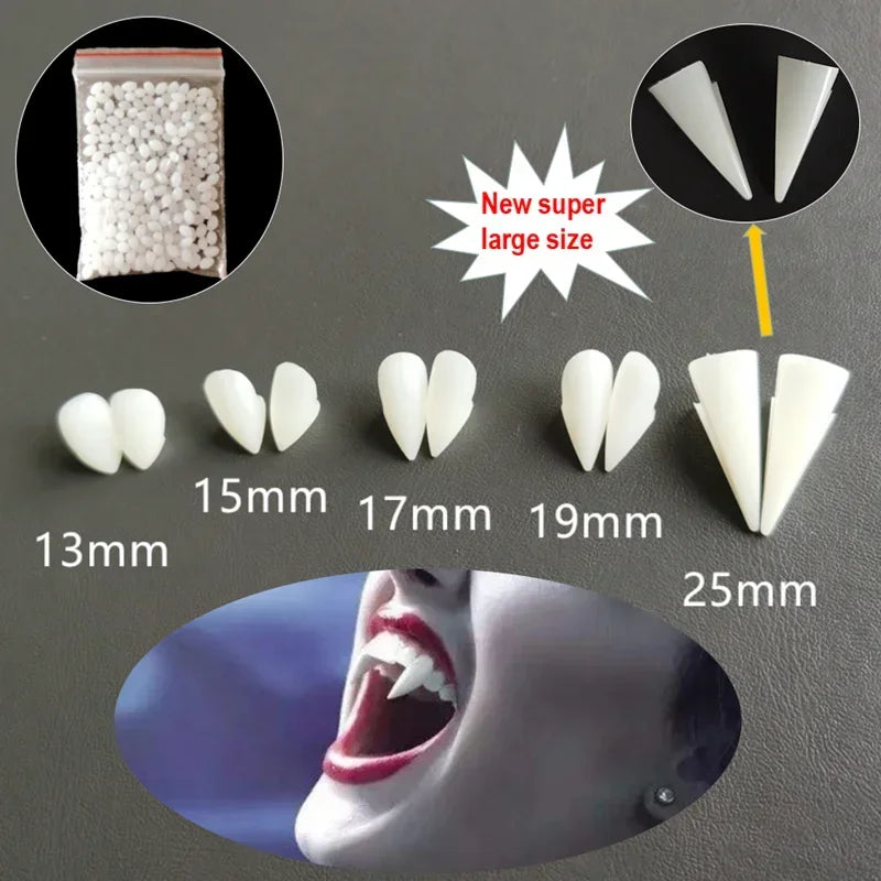 Resin Vampire Teeth Fangs with Glue | Cosplay Props