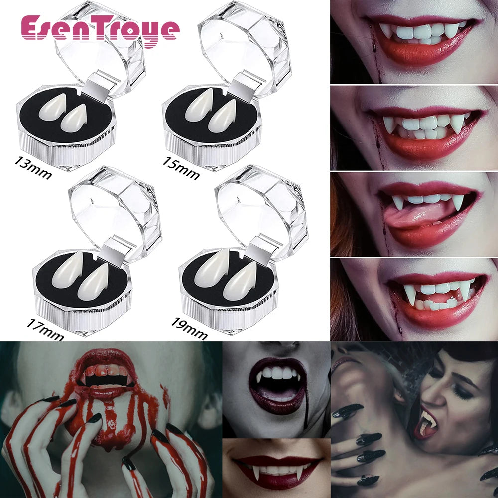 Vampire Teeth Fangs with Adhesive | False Teeth