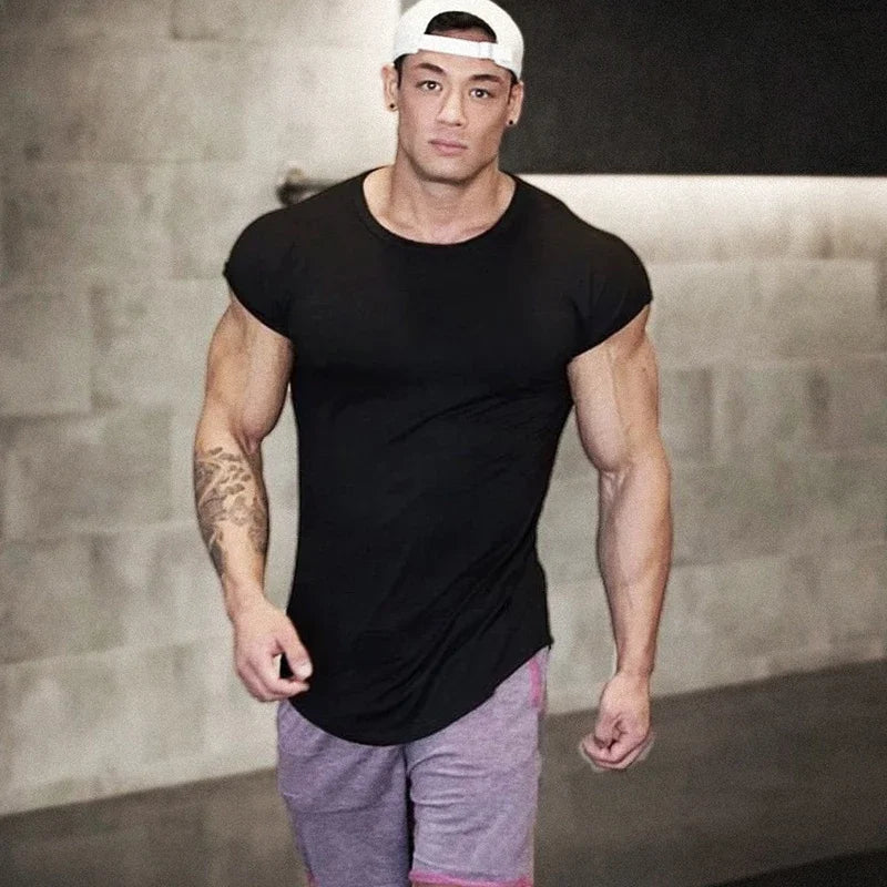 Men’s Workout Muscle T-Shirt | Cotton Gym Top