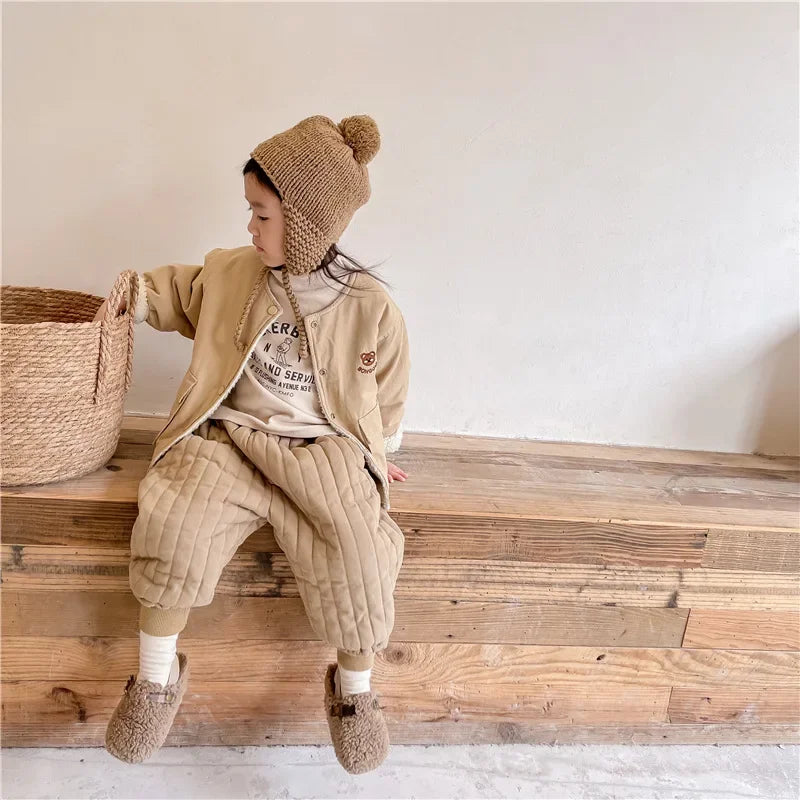 Kids’ Winter Cotton-Padded Trousers | Warm Pants