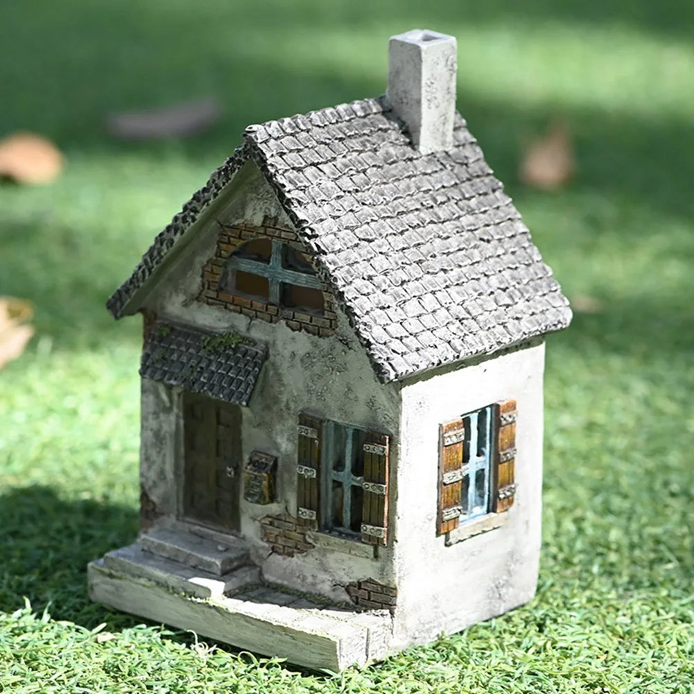 Miniature Fairy Garden House Rustic Fairy Cottage Woodland Fairy Home Miniature Dwellings Mini Country Houses-AT64