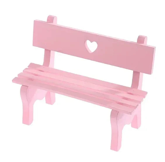 Mini Bench Miniature Fairy Garden Figurines DIY Craft Micro Landscape Dollhouse Wood Statue Home Decoration Sculptures Garten