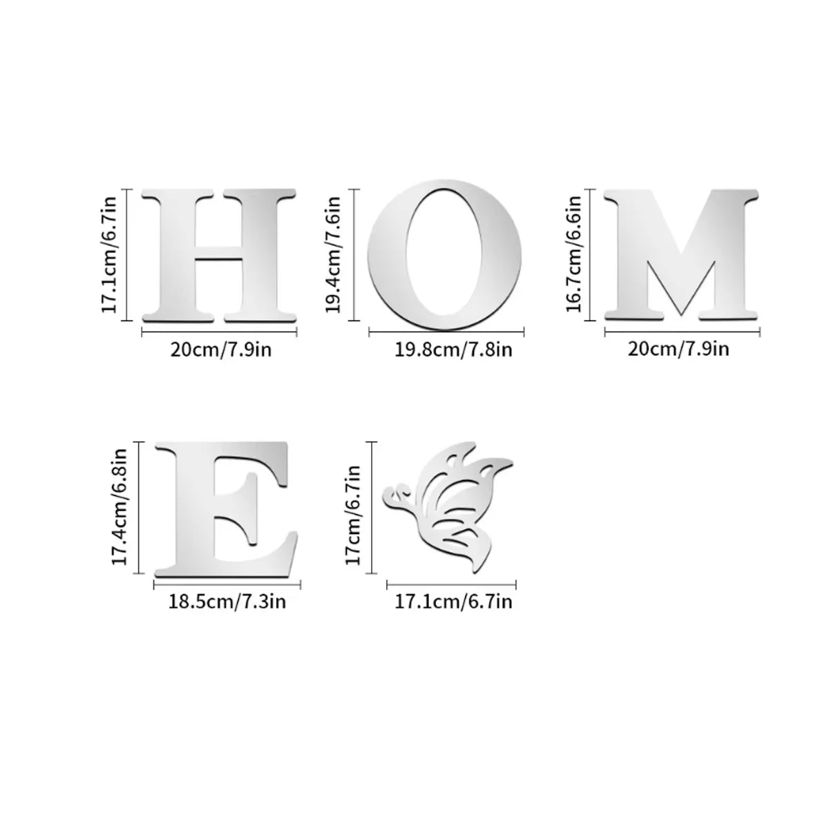 Home Logo 3D Mirror Wall Sticker – Stylish Entrance