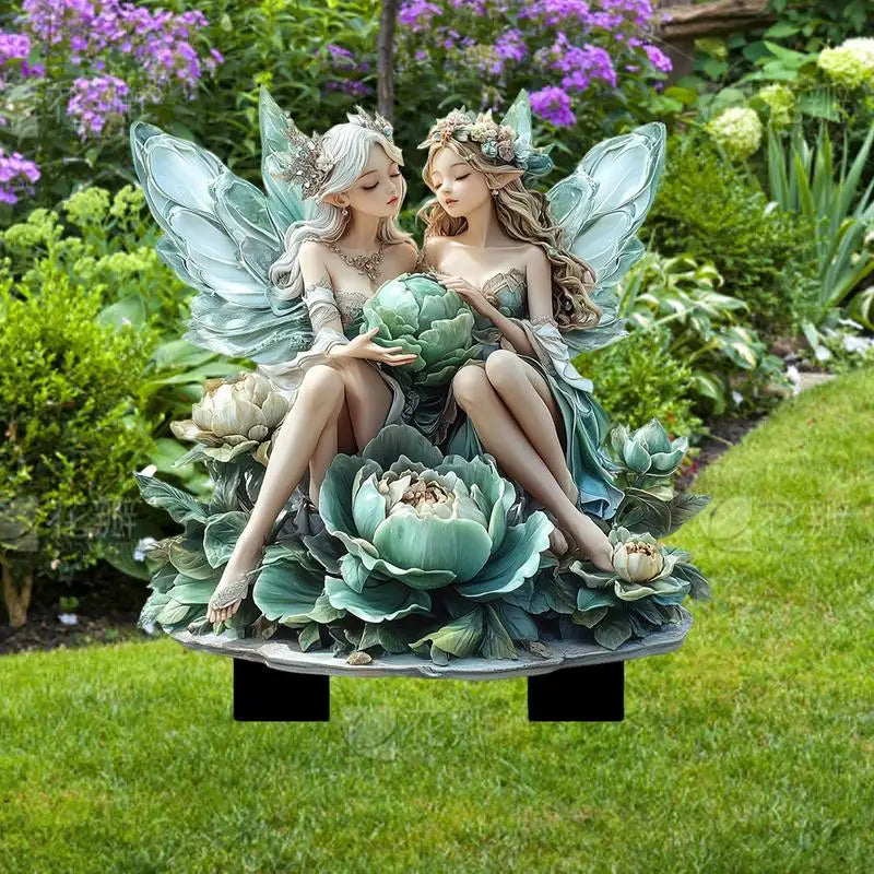 Cute Garden Fairies Plant Pot Decorations Fairy Garden Fairies Garden Gnome Figurines Fairy Garden Accessories Fence Ornament