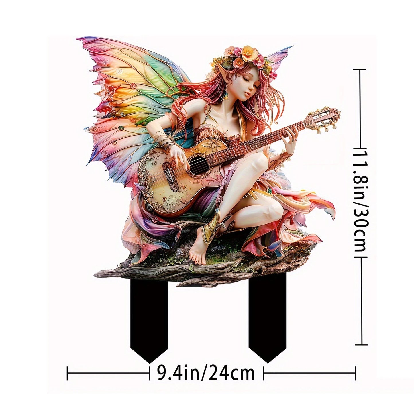 Fairy Garden Stakes Garden 2D Acrylic fairy Stakes Flower fairy outdoor ground plug Garden fairy ground plug for Yards Patio