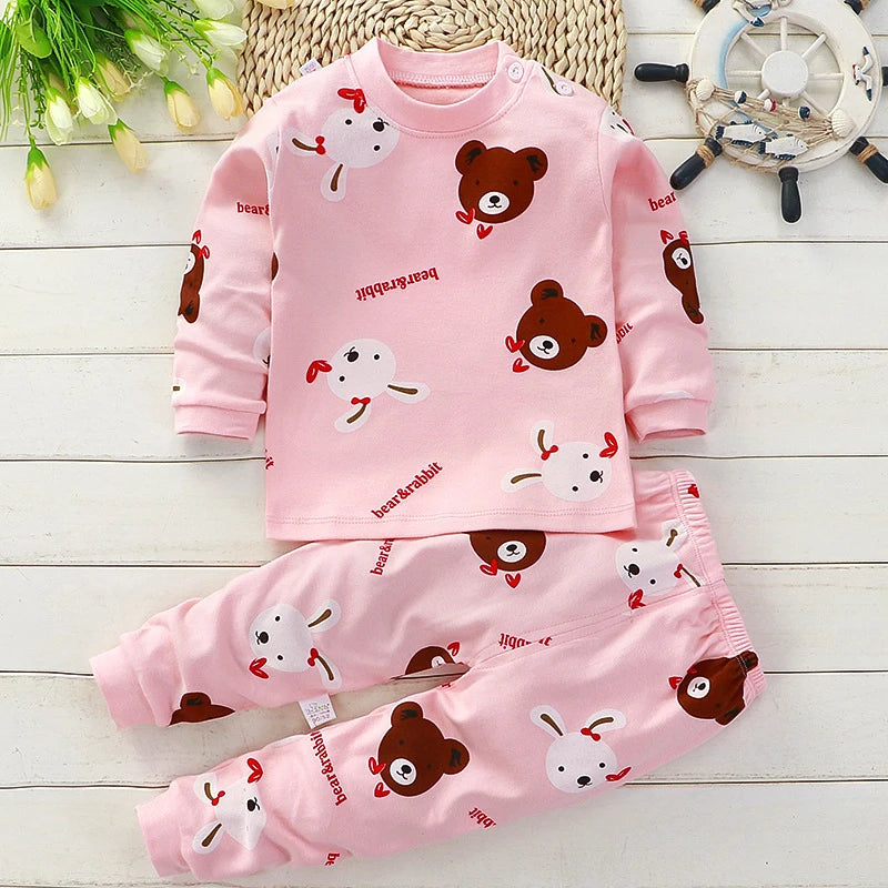 Kids Autumn Winter Clothing Sets | Cotton Pants, Sleepwear & Underwear