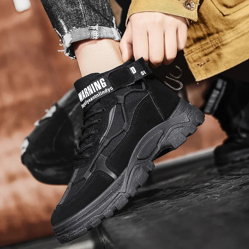 2025 Men’s Autumn Winter Boots | British Style Anti-Skid Flat Shoes