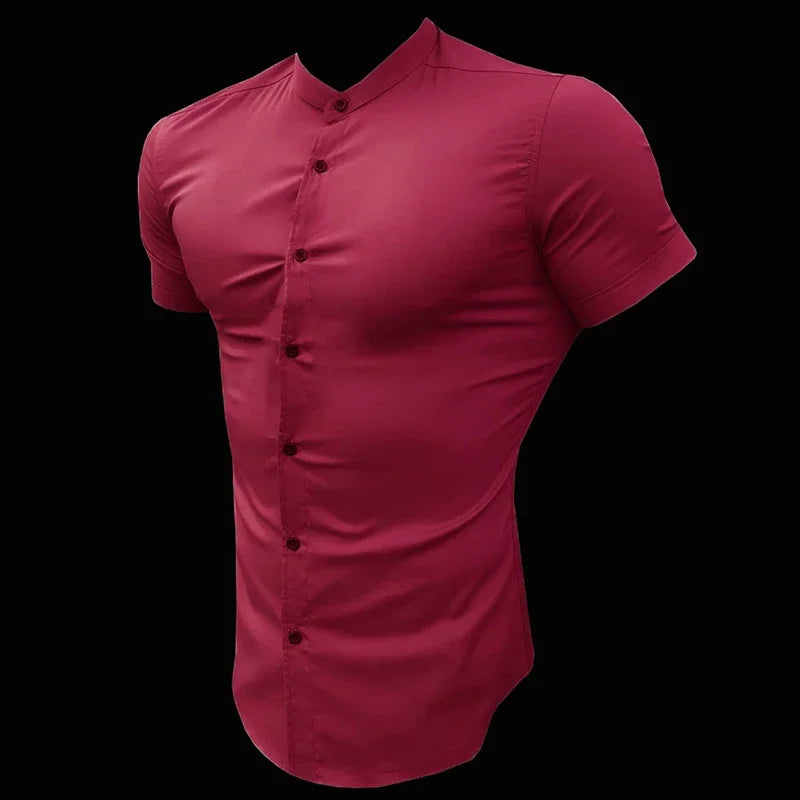 Men’s Slim Fit Short Sleeve Shirt | Summer Dress