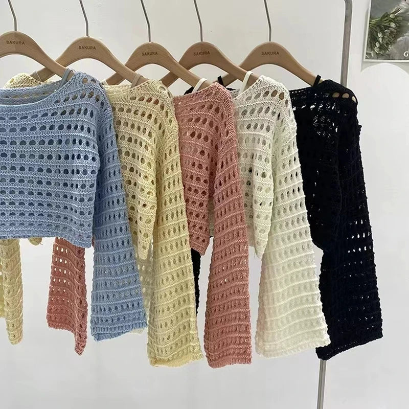 Crochet Knit Beach Top | Women’s Boho Summer Cover Up