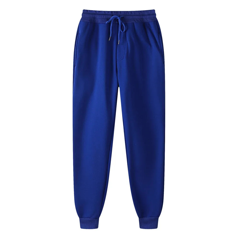 Blue sweatpants on a white background