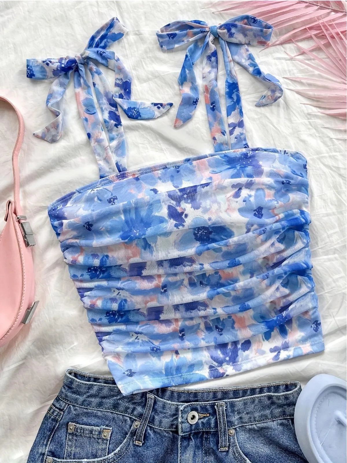 Tie Shoulder Crop Top | Women’s Y2K Summer Streetwear