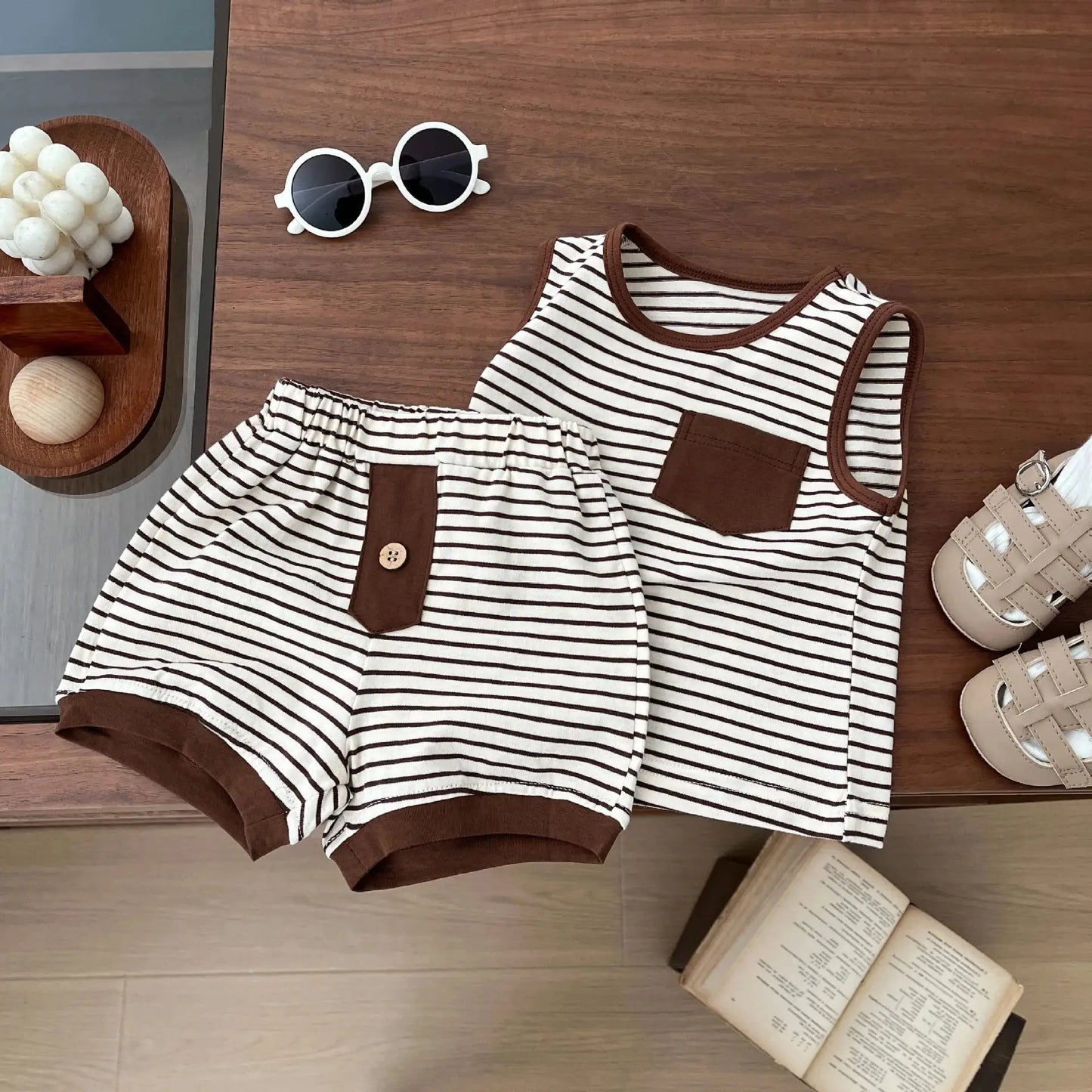 Kids Summer Stripe Clothing Set | 2-Piece Toddler Outfit for Boys & Girls