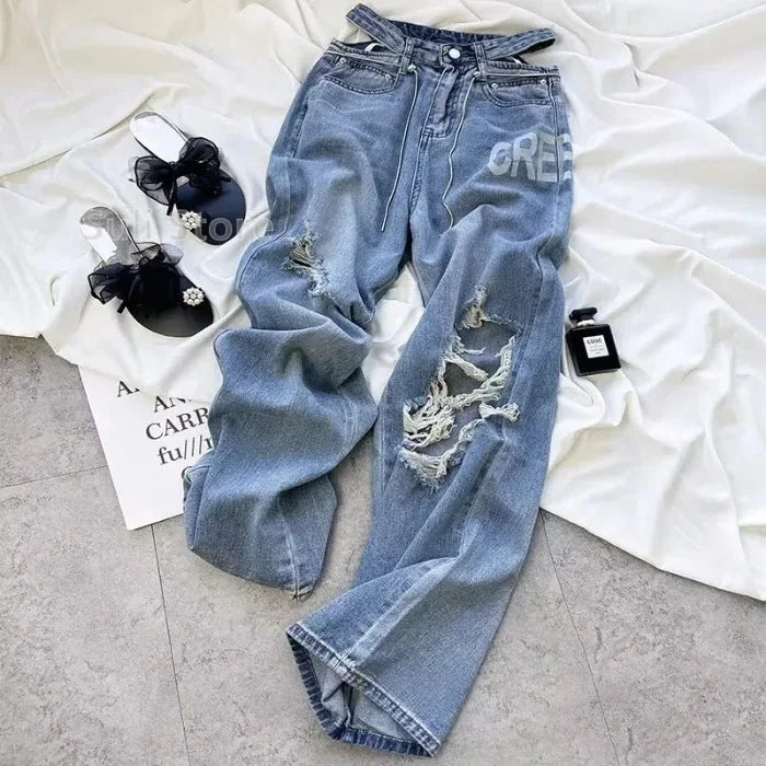 Vintage High Waist Baggy Jeans | Women’s Y2K Denim