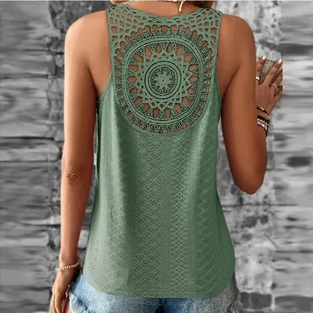 Women’s Backless Sleeveless Vest | Casual Summer Top