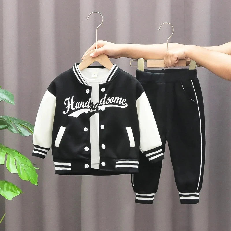 Kids Baseball Clothing Suit | Boys & Girls 3-Pcs Sports Tracksuit