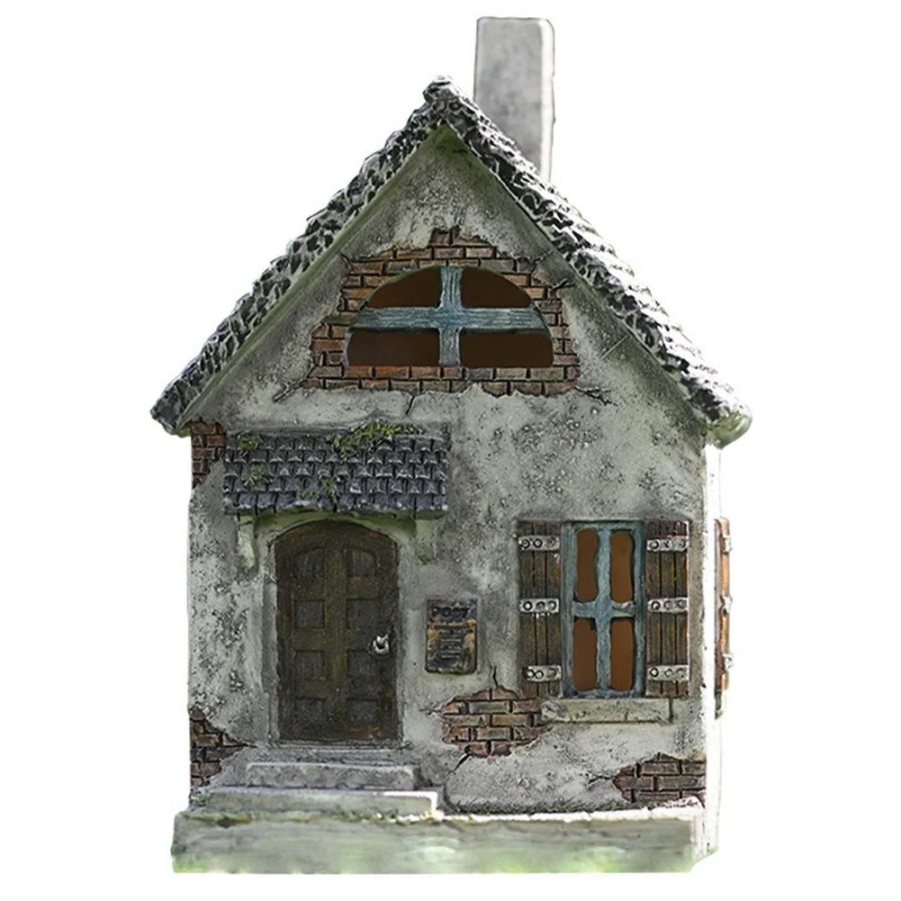 Miniature Fairy Garden House Rustic Fairy Cottage Woodland Fairy Home Miniature Dwellings Mini Country Houses-AT64