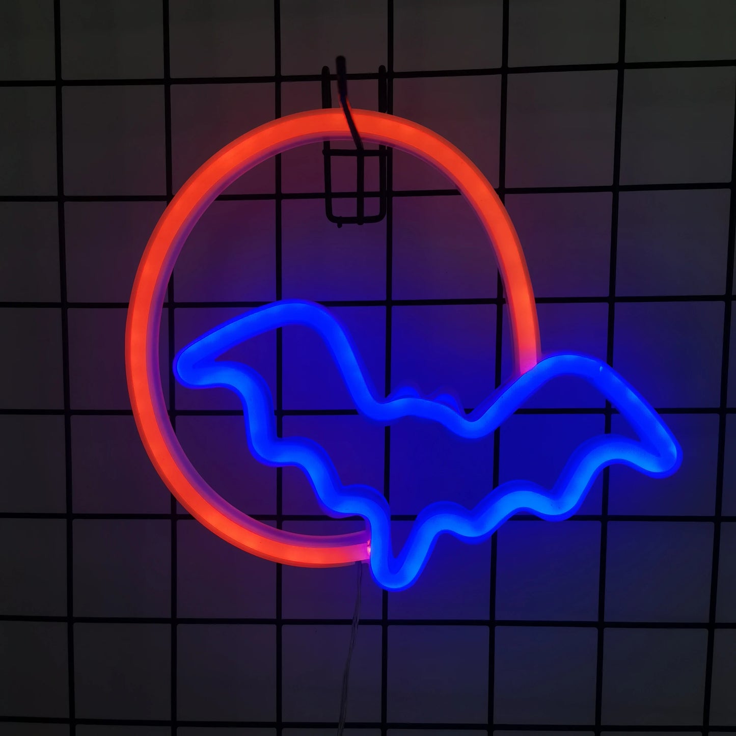 Bat Neon Sign | USB or Battery Wall Light for Holiday Parties