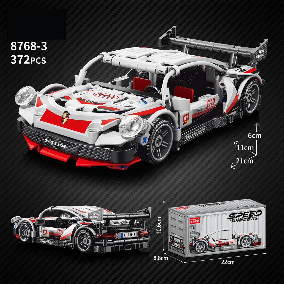 Lele Brothers Racing Car Building Blocks | Boys Assembly Toy Gift