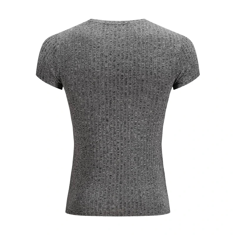 Men’s V-Neck Short Sleeve Slim Fit Sports T-Shirt