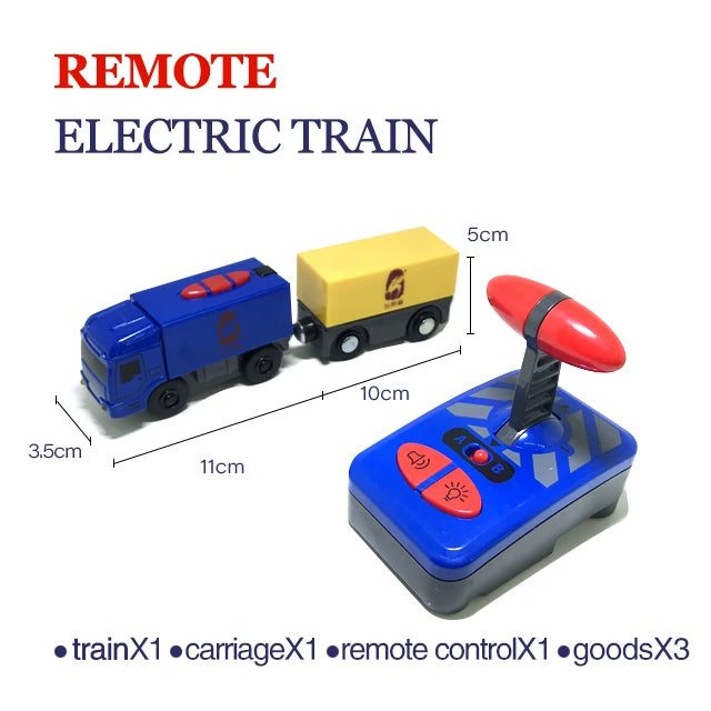 Remote Control Toy Cars & Electric Train Set | Kids Wooden Track Toys