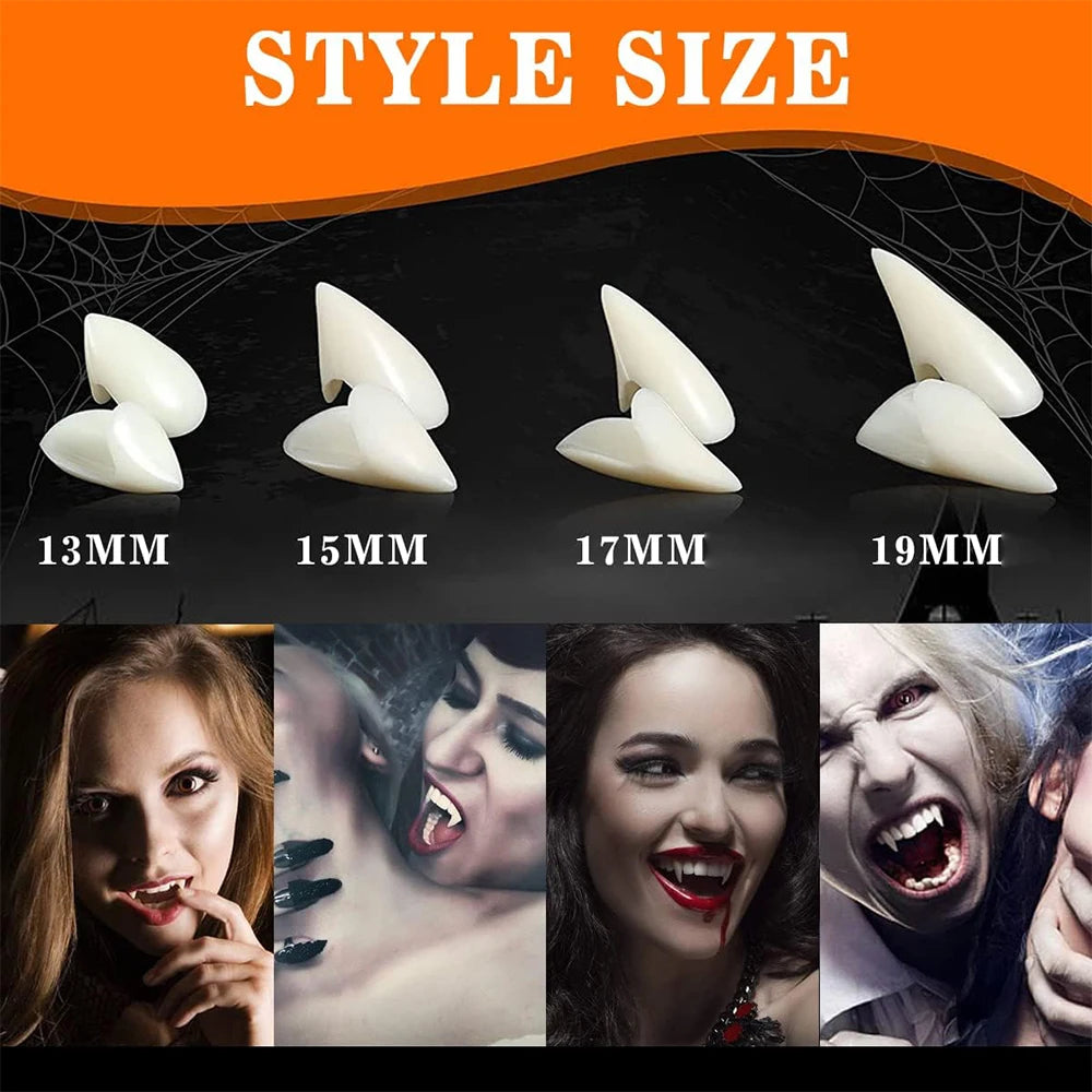 Vampire Teeth Fangs with Adhesive | False Teeth