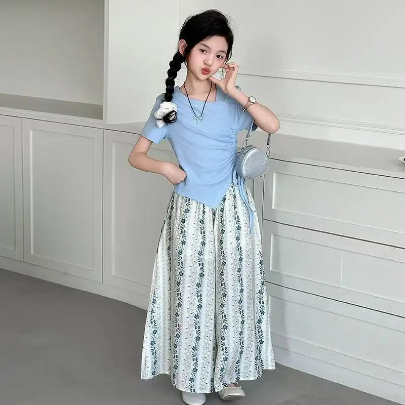 Luxury Korean Kids Summer Clothing Set for Girls