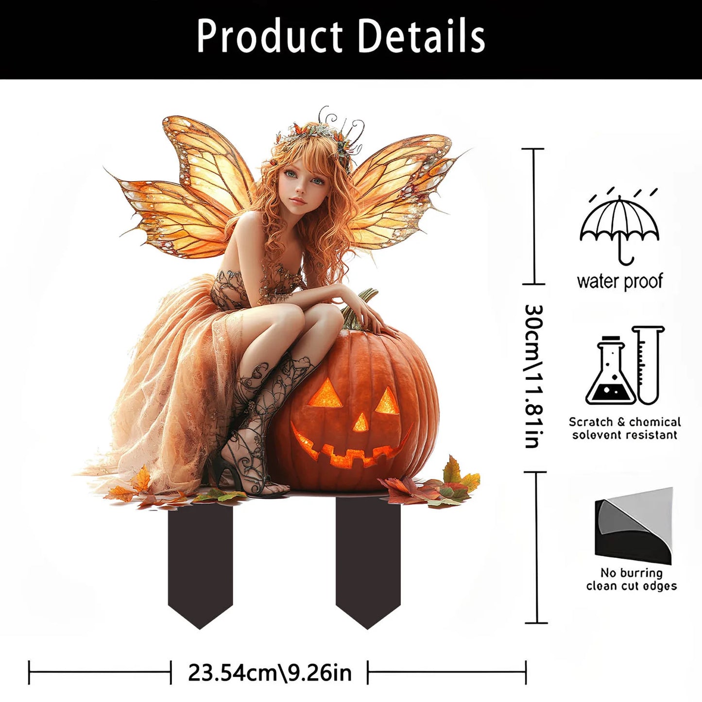 Fairy Garden Stakes Garden 2D Acrylic fairy Stakes Flower fairy outdoor ground plug Garden fairy ground plug for Yards Patio