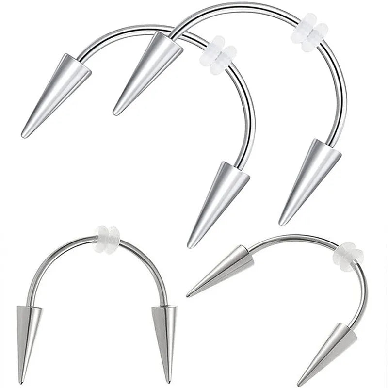 Vampire Teeth Lip Hoop Grillz | Rusty Stainless Steel Piercing Prop