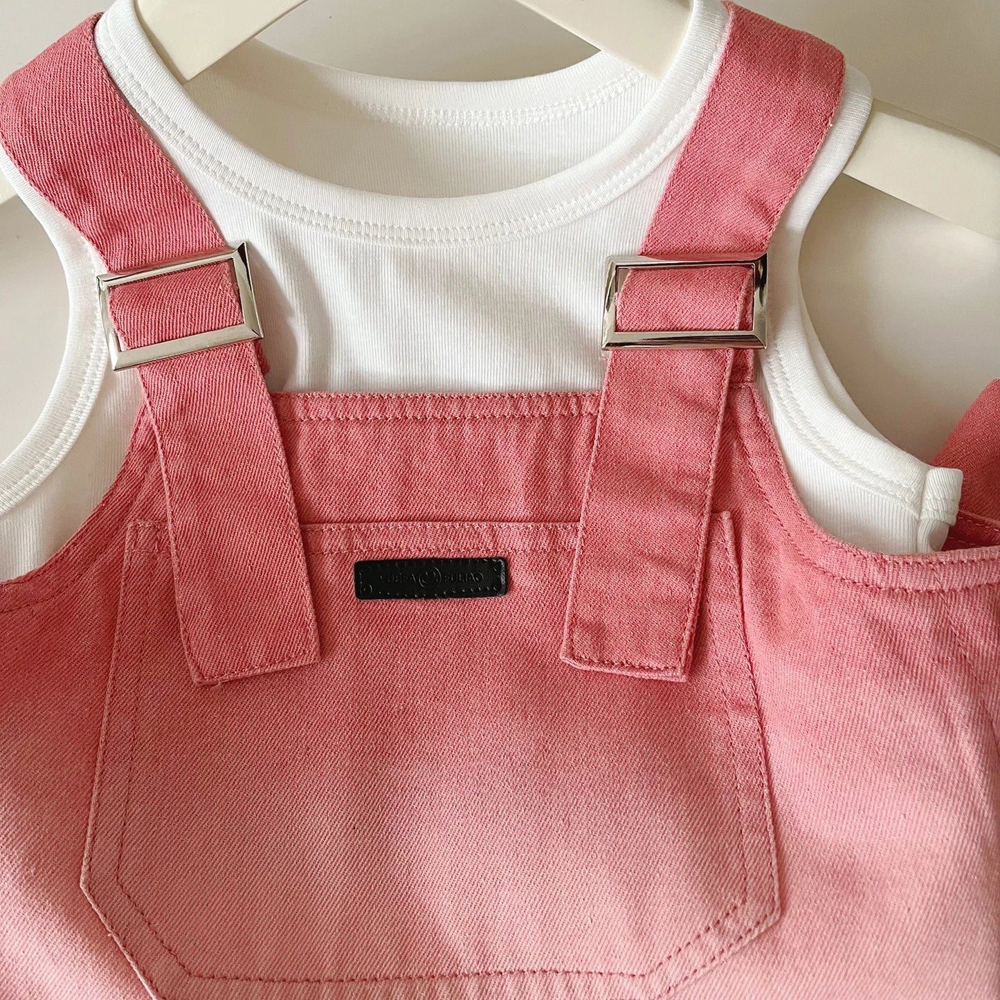 Girls’ Denim Clothing Set | T-Shirt & Skirt 3PCS