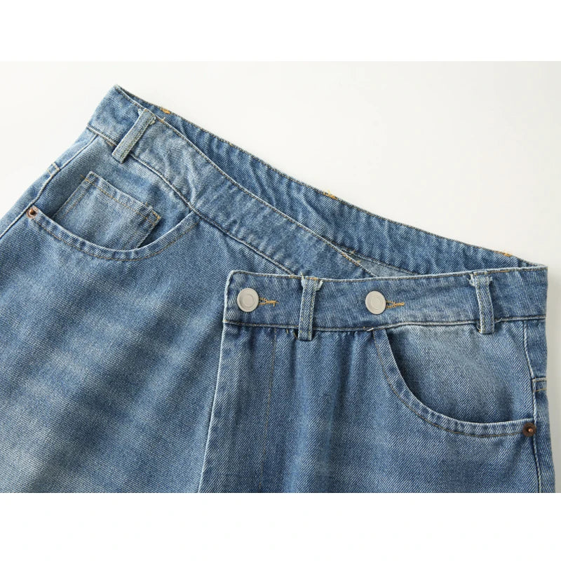 Women’s Blue Baggy Mom Jeans | High Waist Denim 2025