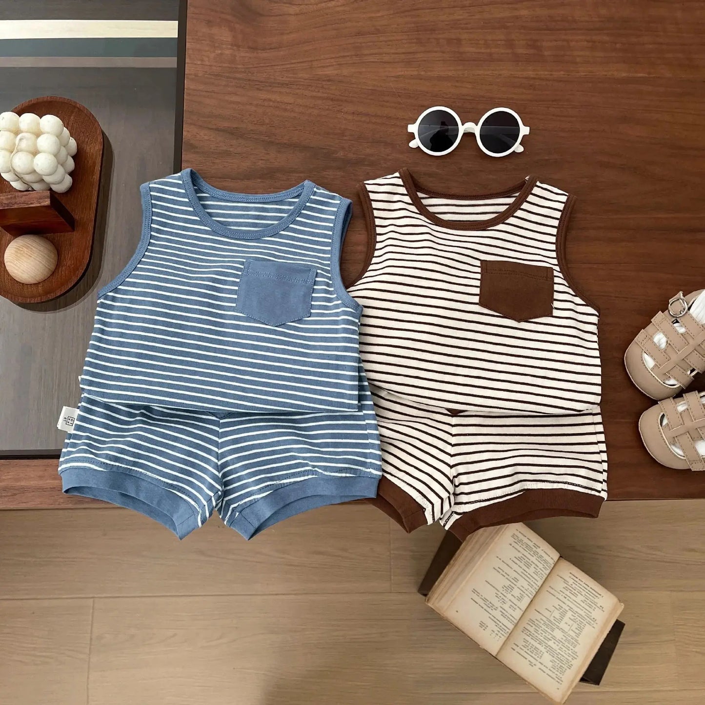 Kids Summer Stripe Clothing Set | 2-Piece Toddler Outfit for Boys & Girls