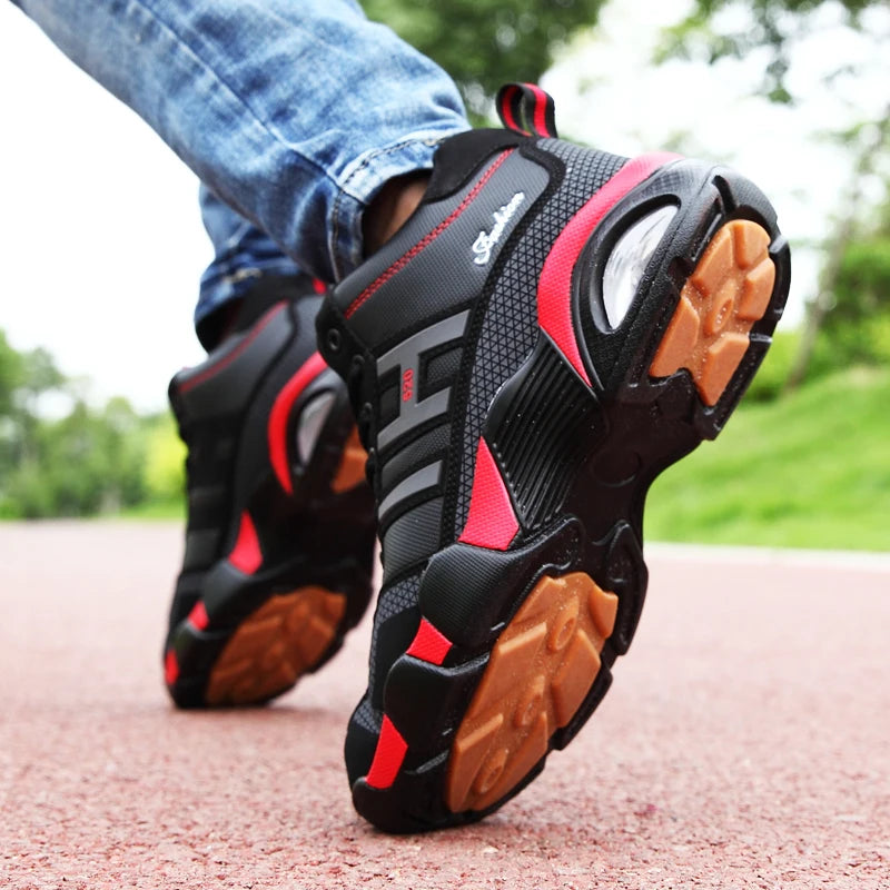 Men’s Winter PU Leather Boots | Waterproof Warm Trekking Sneakers