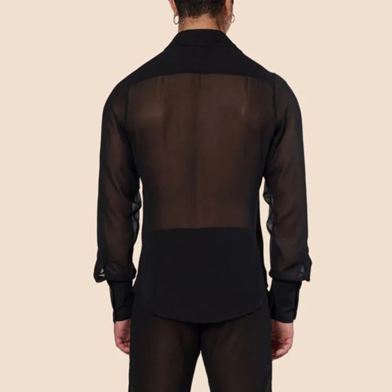 Men’s Mesh See-Through Shirt | Lightweight Fashion