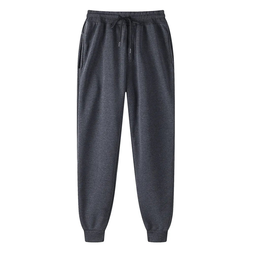 Dark gray sweatpants on a white background
