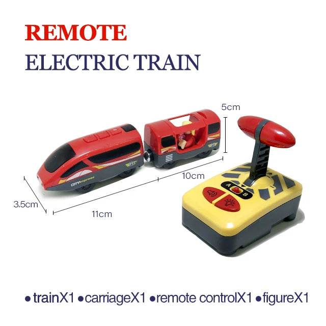 Remote Control Toy Cars & Electric Train Set | Kids Wooden Track Toys