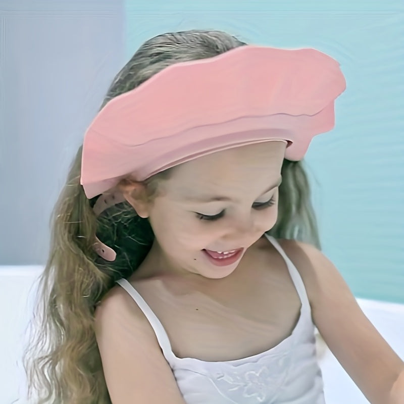 Adjustable Shower Cap for Youngsters | Soft, Water-Resistant & Eye Protection